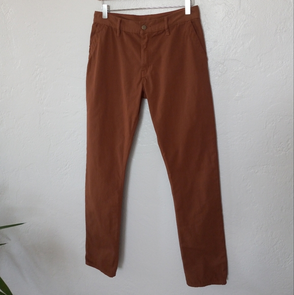 Raleigh Denim Jones Fit Cotton Canvas Pant Terracotta Brown 30"×33" - Picture 13 of 14